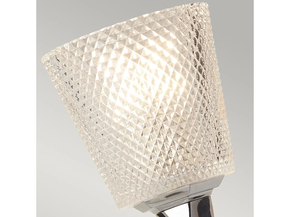 Elstead Verity 1 ljus vägglampa polerad kromglasskärm, G9