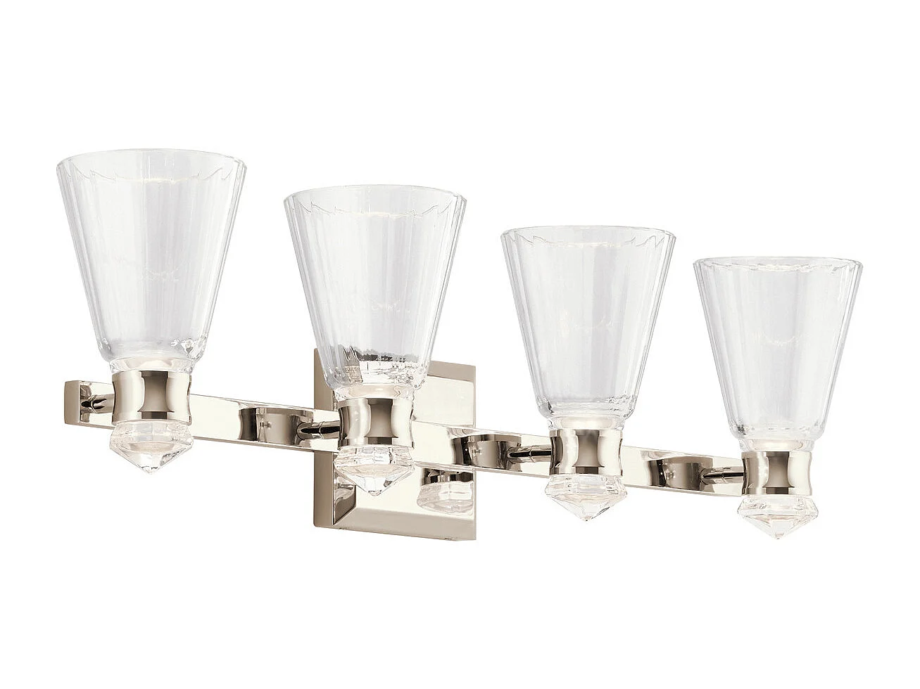 Elstead Kichler Kayva Integrerad LED-vägglampa polerad nickel, 3000K, IP44