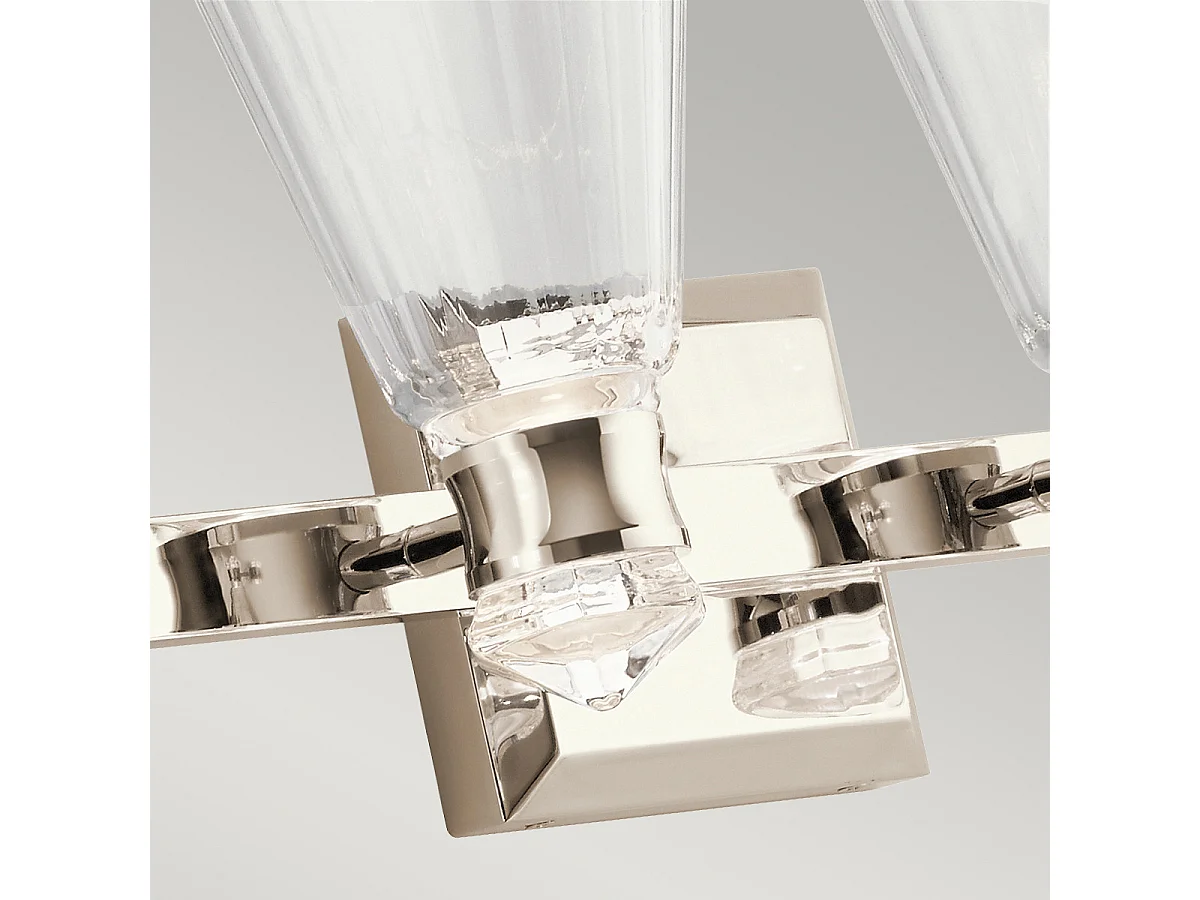 Elstead Kichler Kayva Integrerad LED-vägglampa polerad nickel, 3000K, IP44