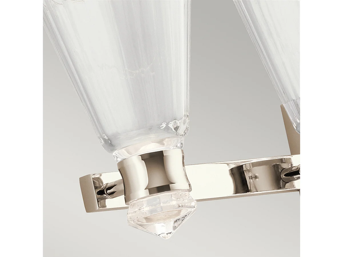 Elstead Kichler Kayva Integrerad LED-vägglampa polerad nickel, 3000K, IP44