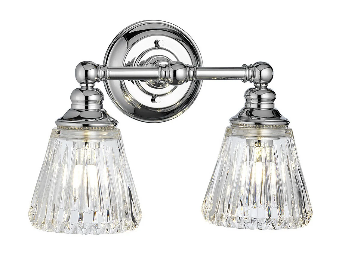 Keynes 2-flammige Wandleuchte Chrom poliert IP44