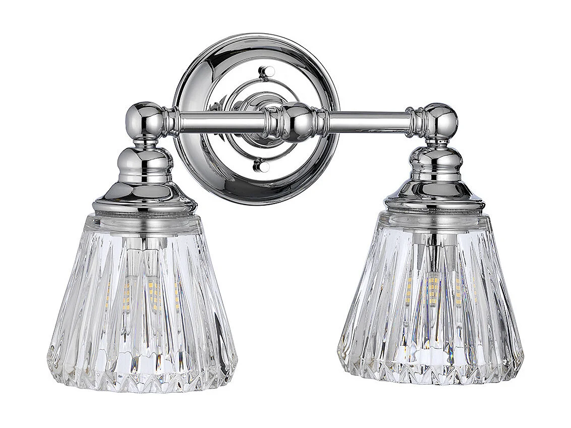 Keynes 2-flammige Wandleuchte Chrom poliert IP44