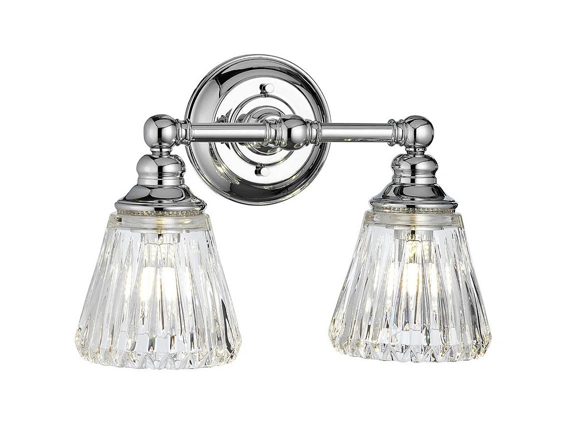 Keynes Applique 2 Luci Cromo Lucido IP44