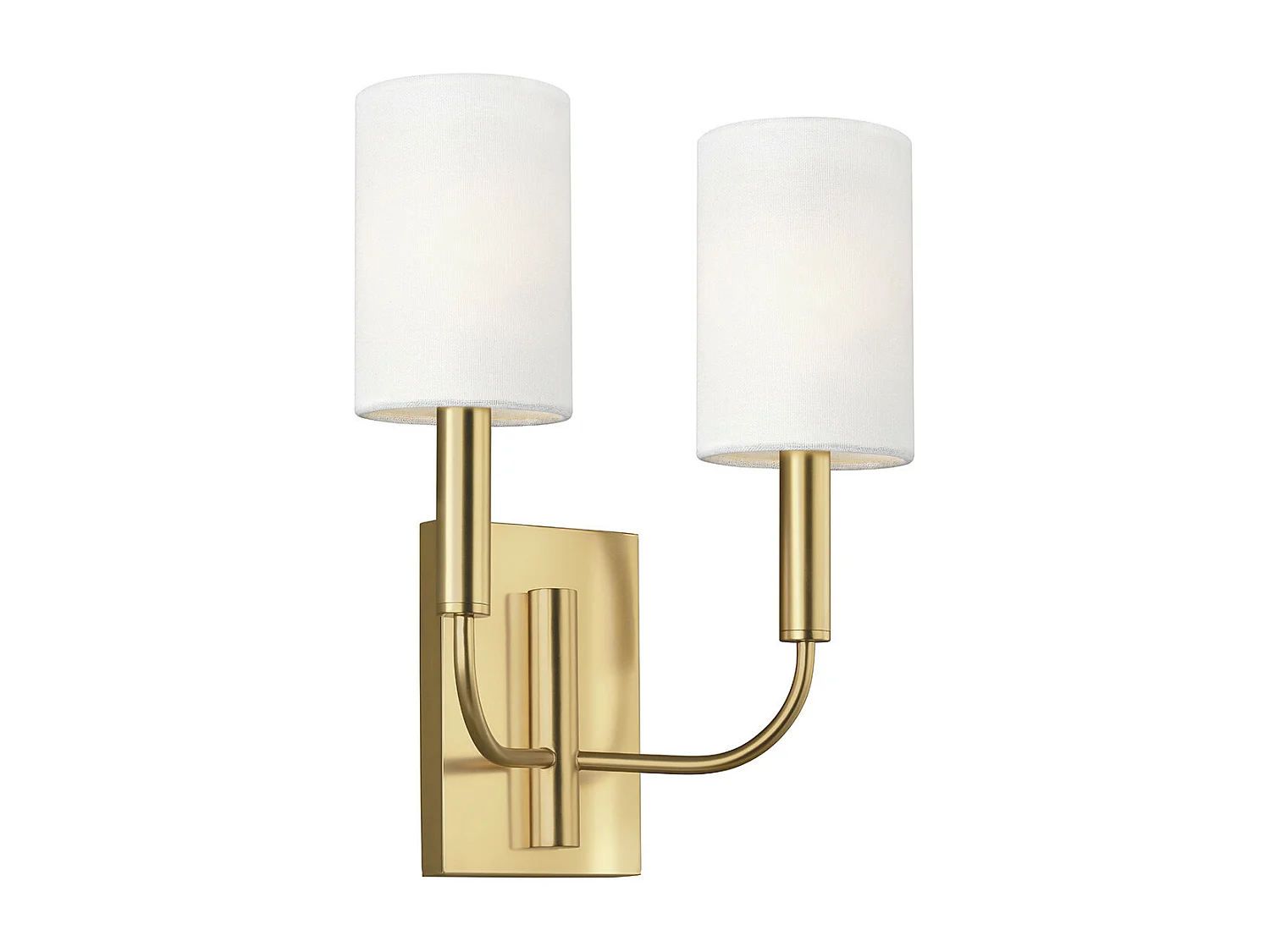 Lampada da parete a 2 luci Elstead Brianna, ottone brunito, E14