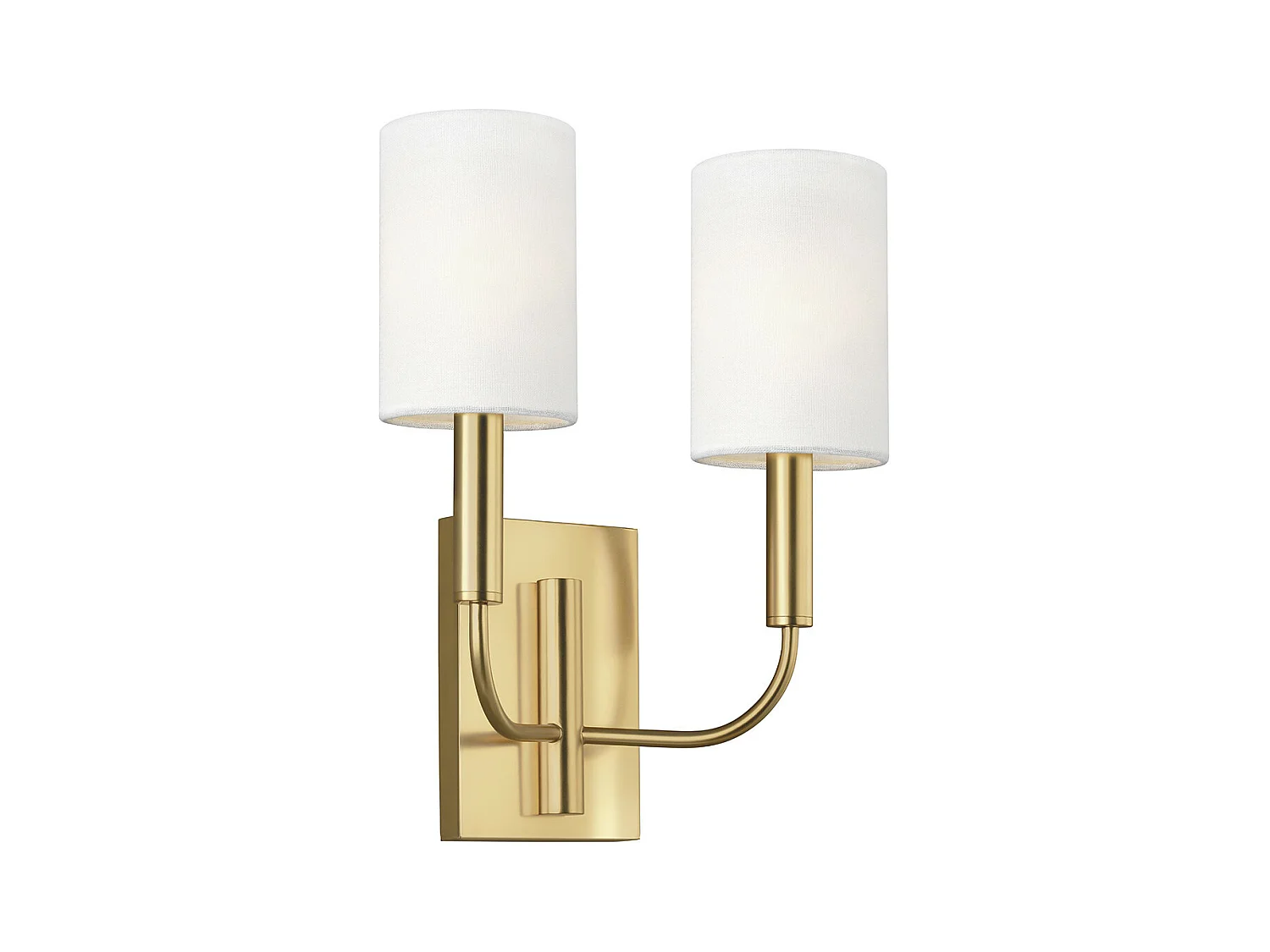 Lampada da parete a 2 luci Elstead Brianna, ottone brunito, E14