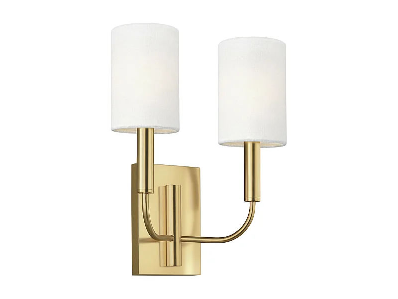 Lampada da parete a 2 luci Elstead Brianna, ottone brunito, E14