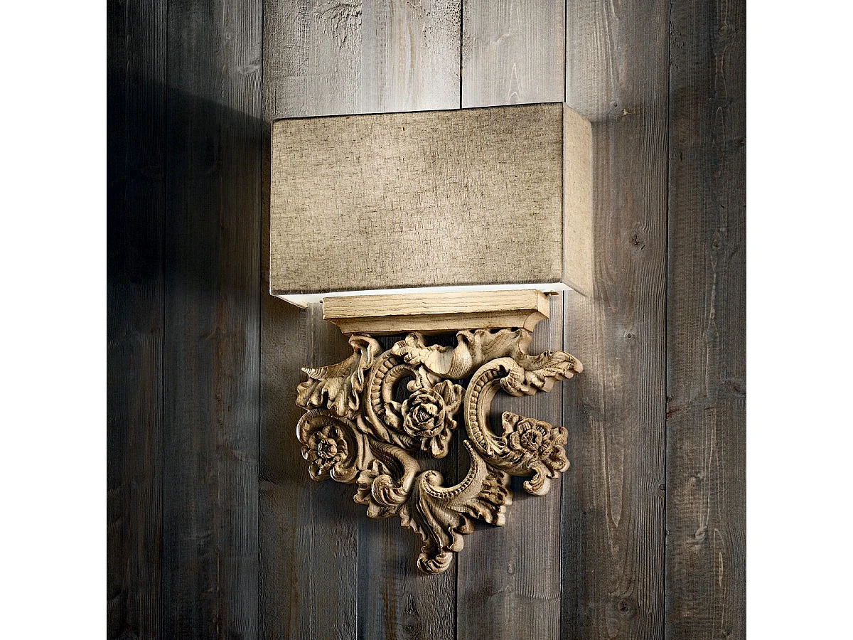 Ideal Lux Peter - 2 luz de pared interior marrón claro, beige con pantalla, E14