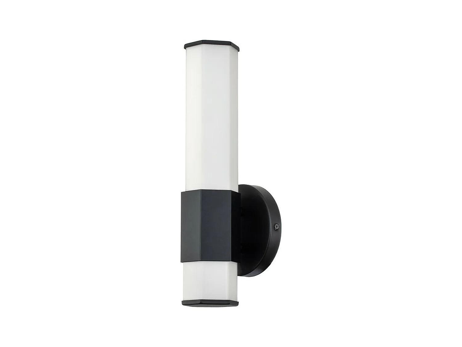 Elstead Hinkley Facet Integrierte LED-Badezimmer-Wandleuchte Mattschwarz, 3000K, IP44