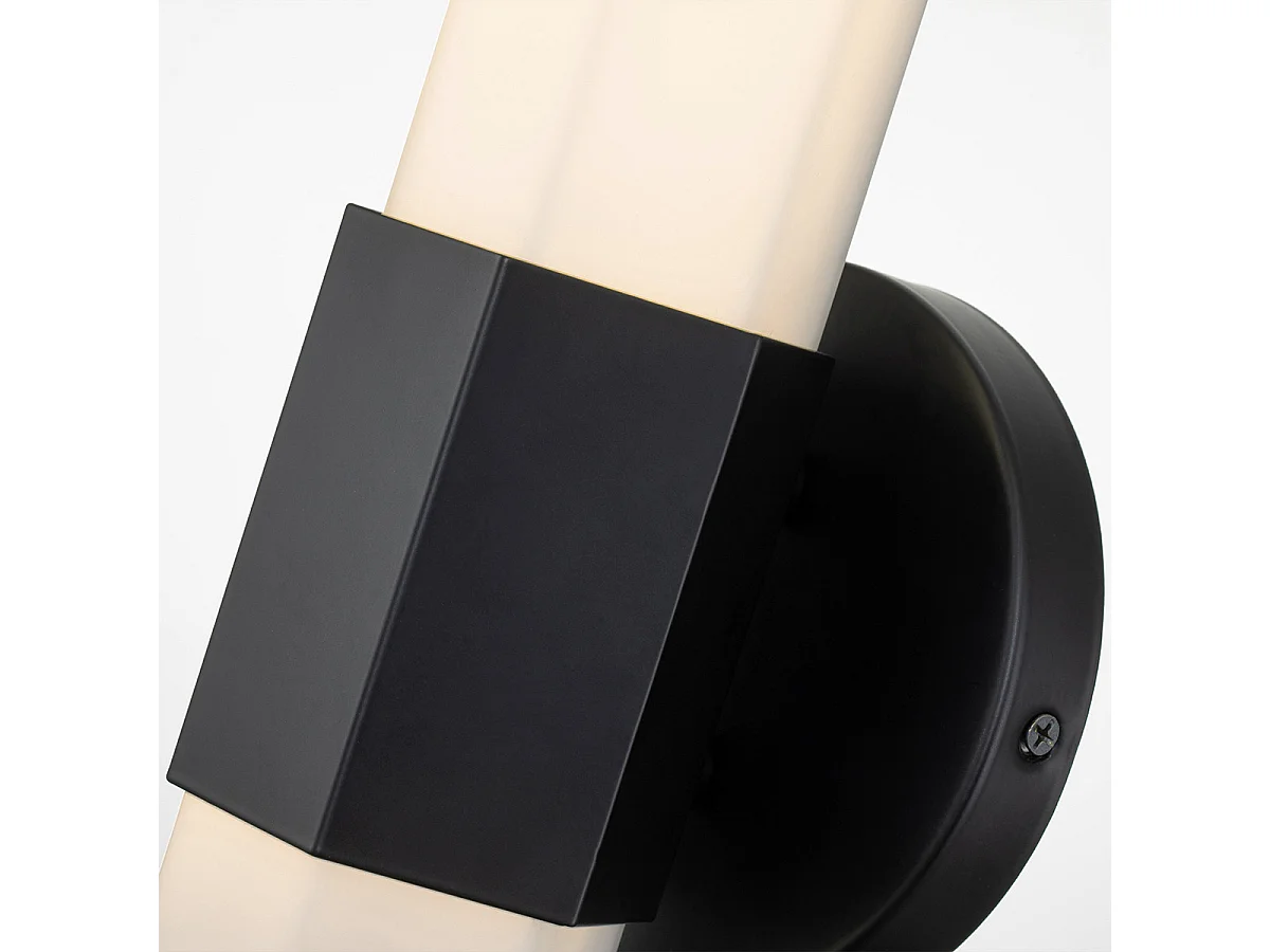 Elstead Hinkley Facet Lampada da parete LED integrata per bagno Nero opaco, 3000K, IP44