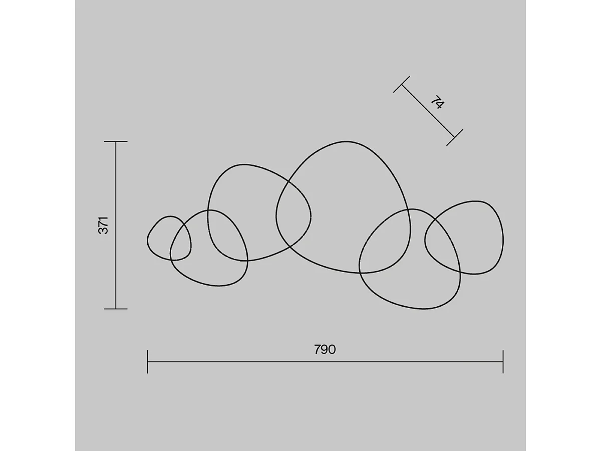 Maytoni Jack-stone Lampada da parete moderna a LED integrata Oro, 3000K