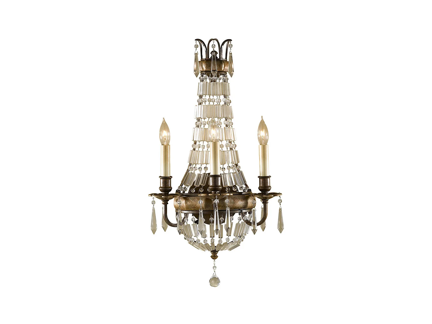 Elstead Bellini - 3 licht Indoor Candle Wandleuchte British Bronze, Oxidated Bronze, E14