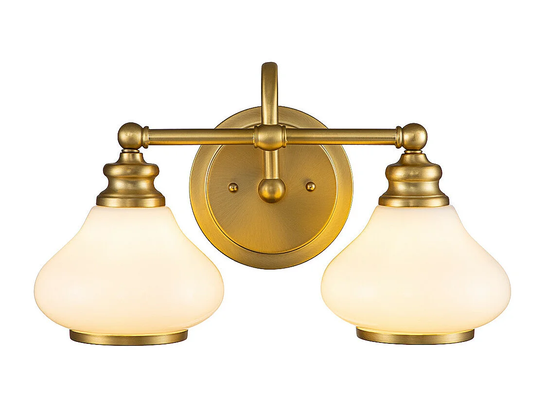 Elstead Hinkley Ainsley Lampada da parete in ottone spazzolato, IP44