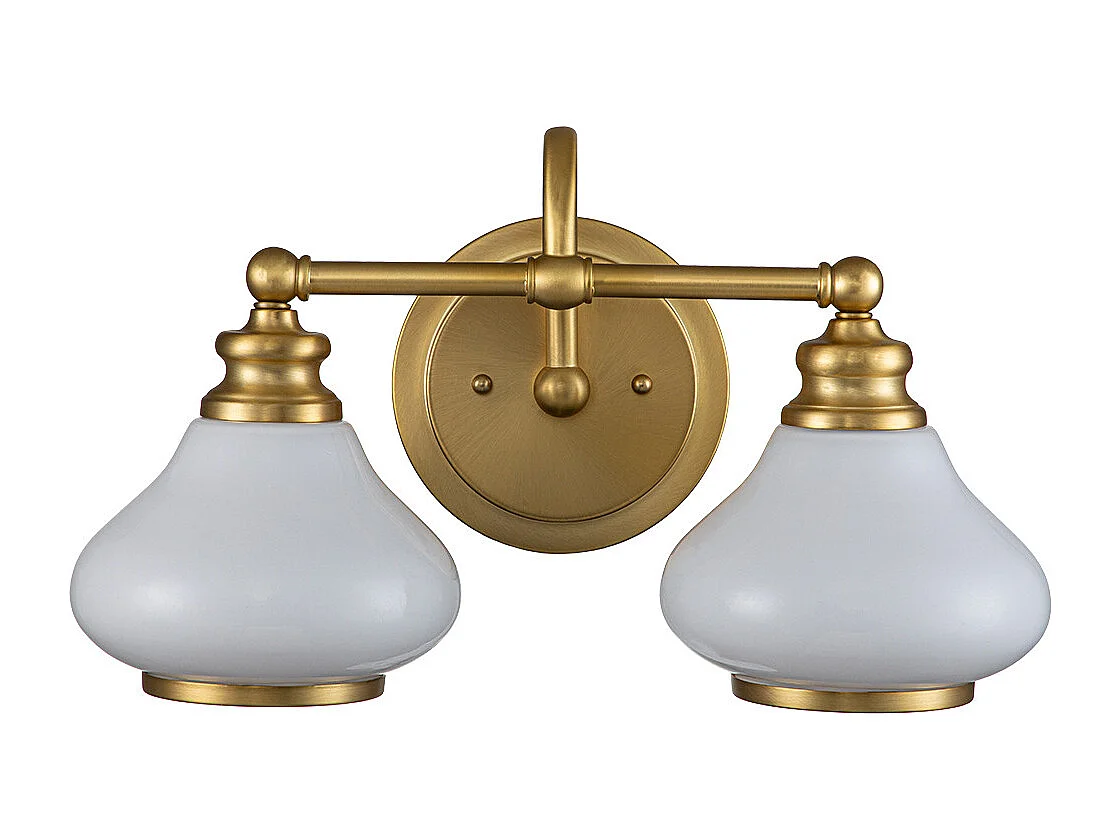 Elstead Hinkley Ainsley Lampada da parete in ottone spazzolato, IP44