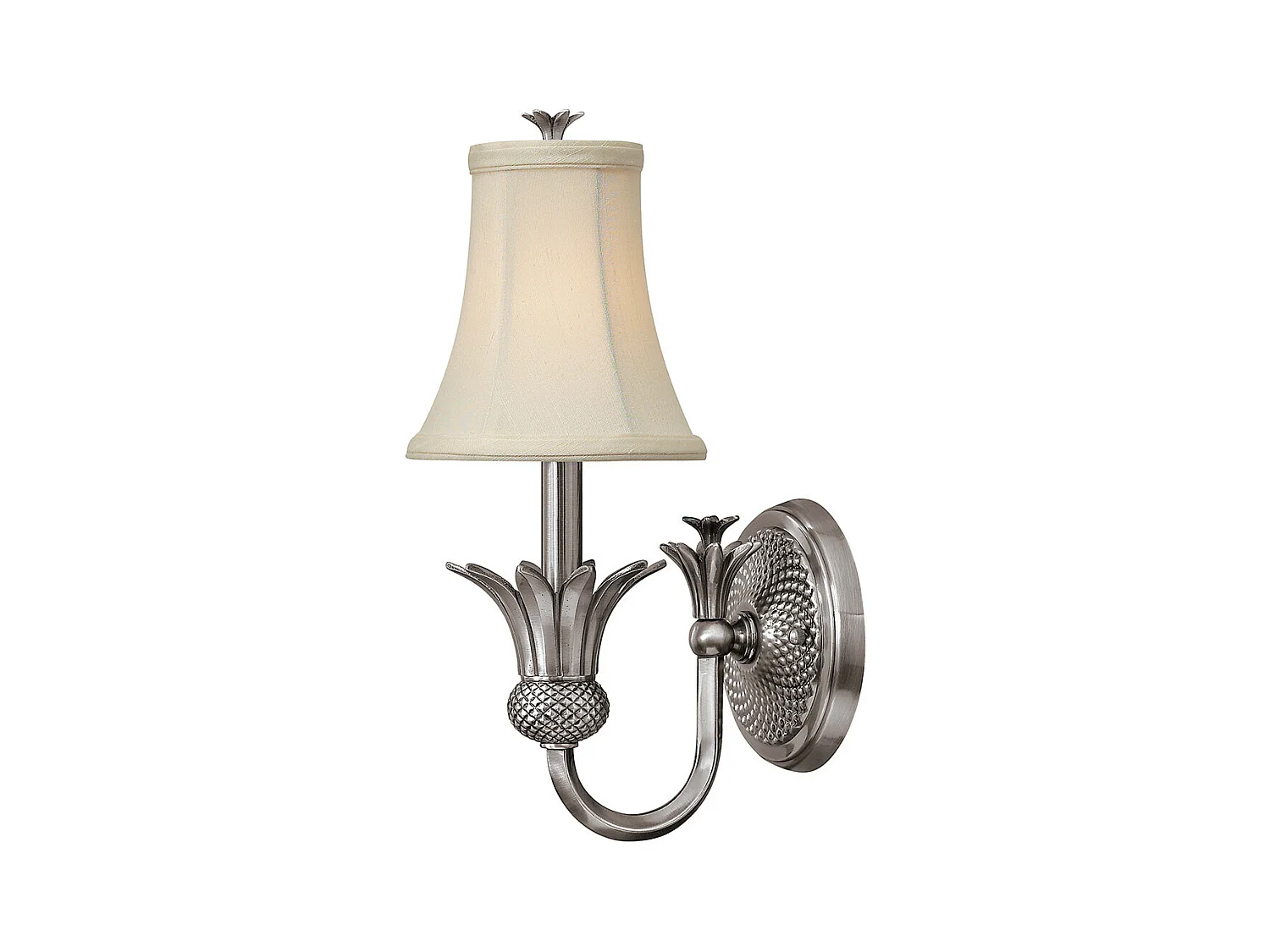 Elstead Plantation 1 ljus inomhusljus vägglampa polerad antik nickel, E14