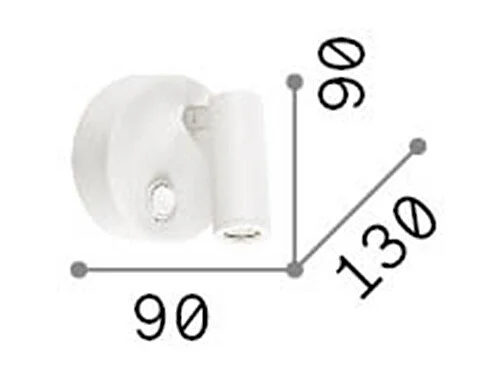 Ideal Lux Page - Lampade da lettura a LED 1 luce nere