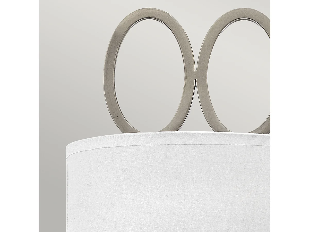 Jules Hinkley Fredrick Ramond Lampada da parete a 2 luci in nichel spazzolato