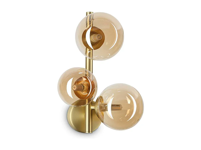 Ideal Lux PERLAGE Applique murale à 3 lumières en laiton