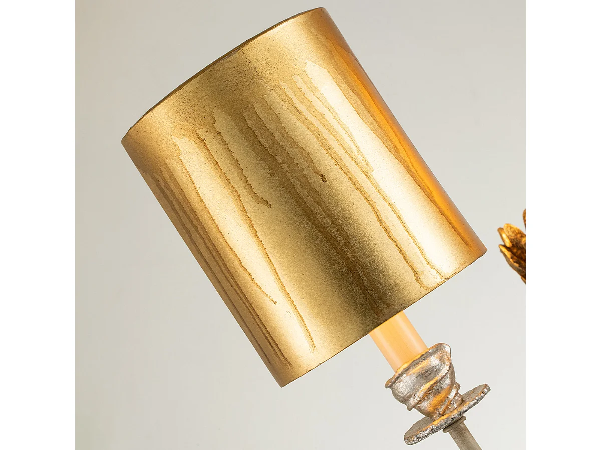 Elstead Flambeau - 2 licht Indoor Candle Wandleuchte Schwarz, Gold mit Schattierungen, E14