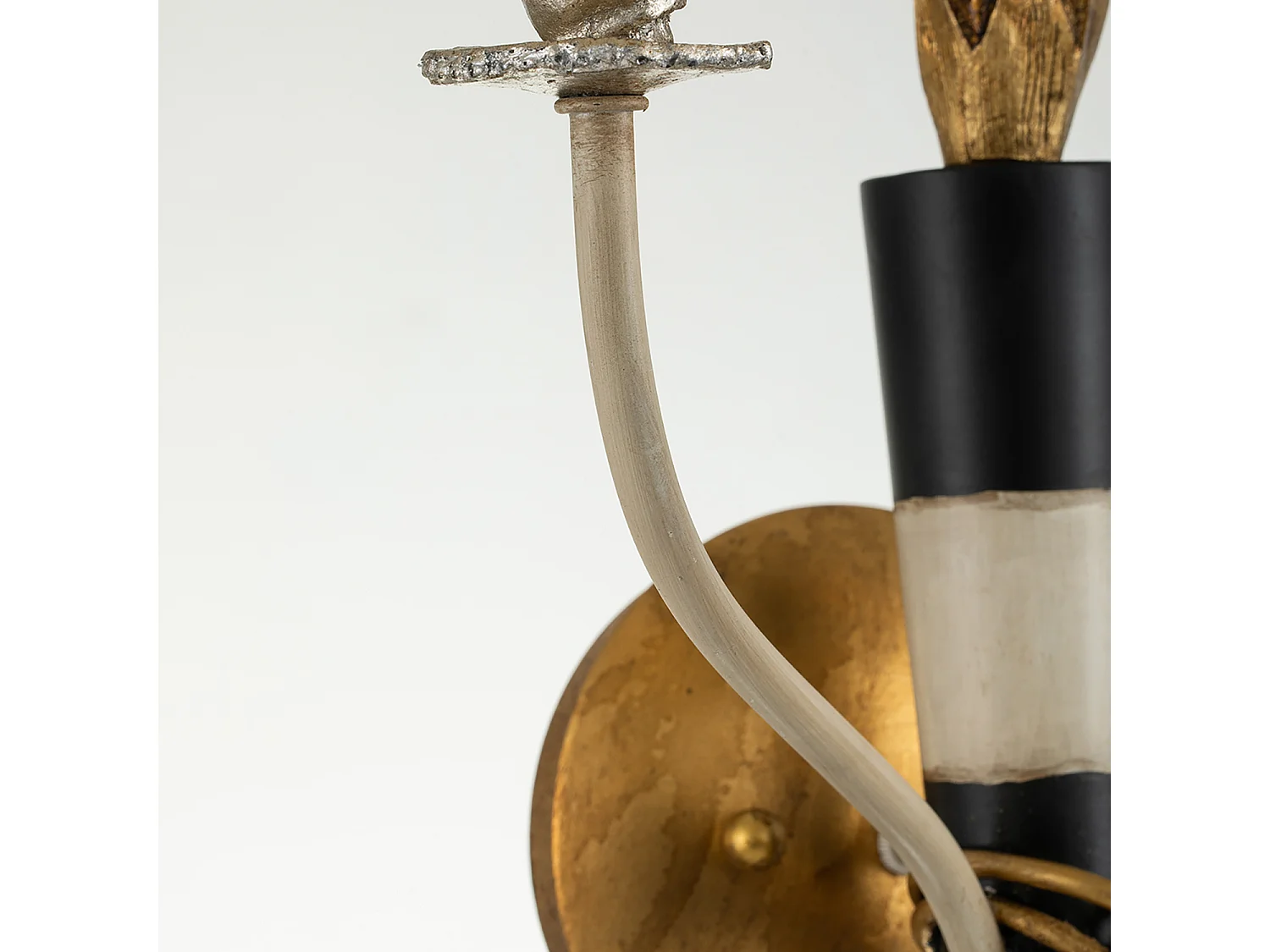 Elstead Flambeau - 2 licht Indoor Candle Wandleuchte Schwarz, Gold mit Schattierungen, E14