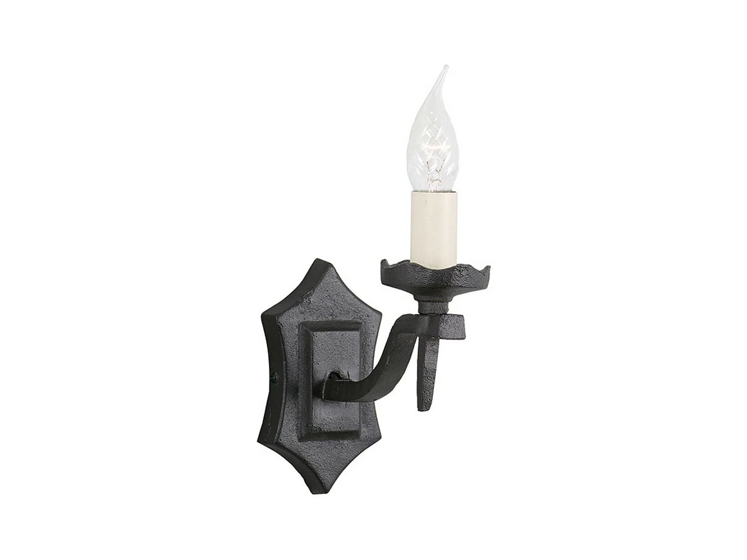 Elstead Rectory - 1 Licht Innenkerze Wandleuchte Schwarz, E14
