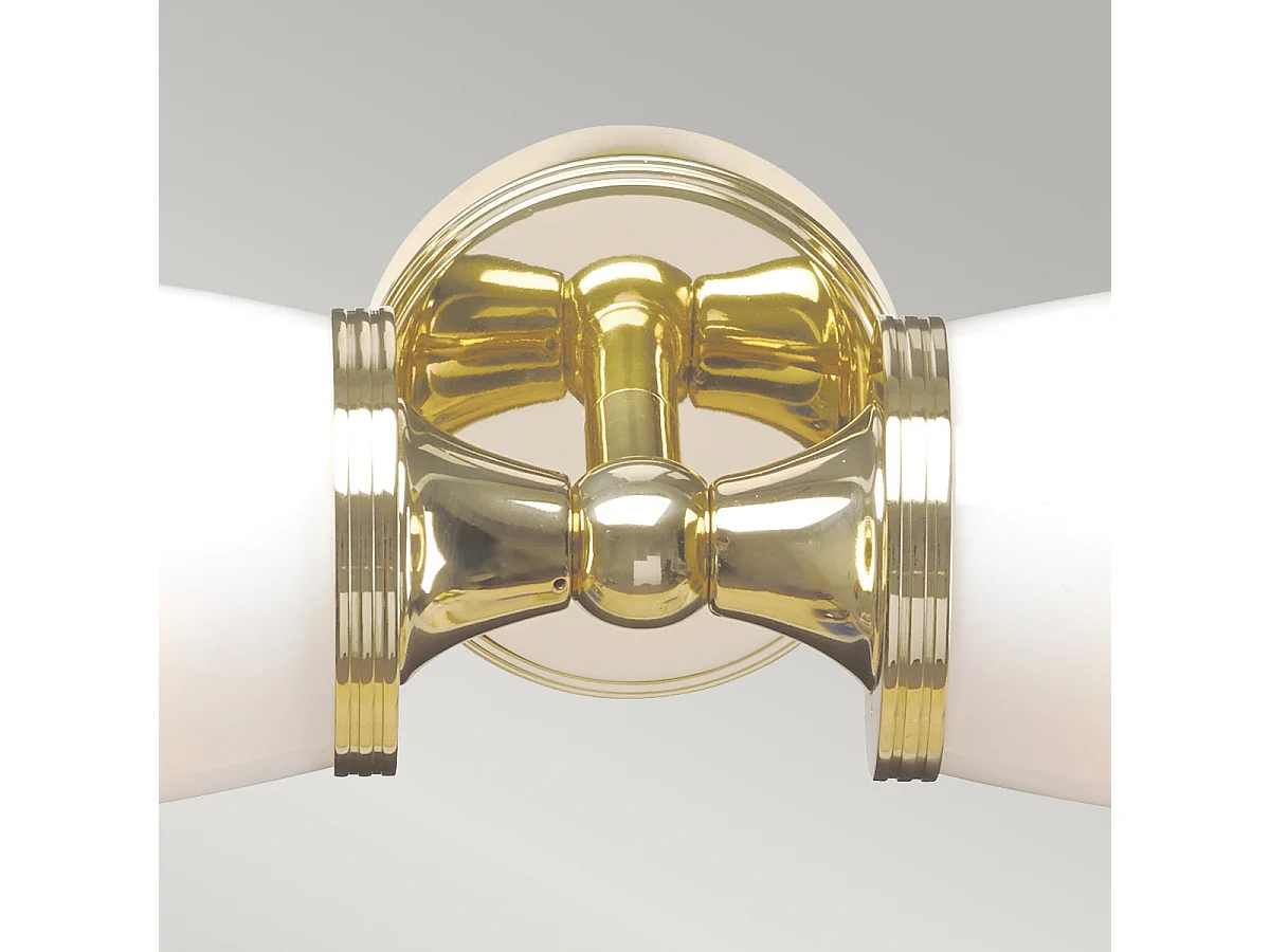 Elstead Eliot - Applique doppia per bagno a 2 luci Ottone lucido IP44, G9