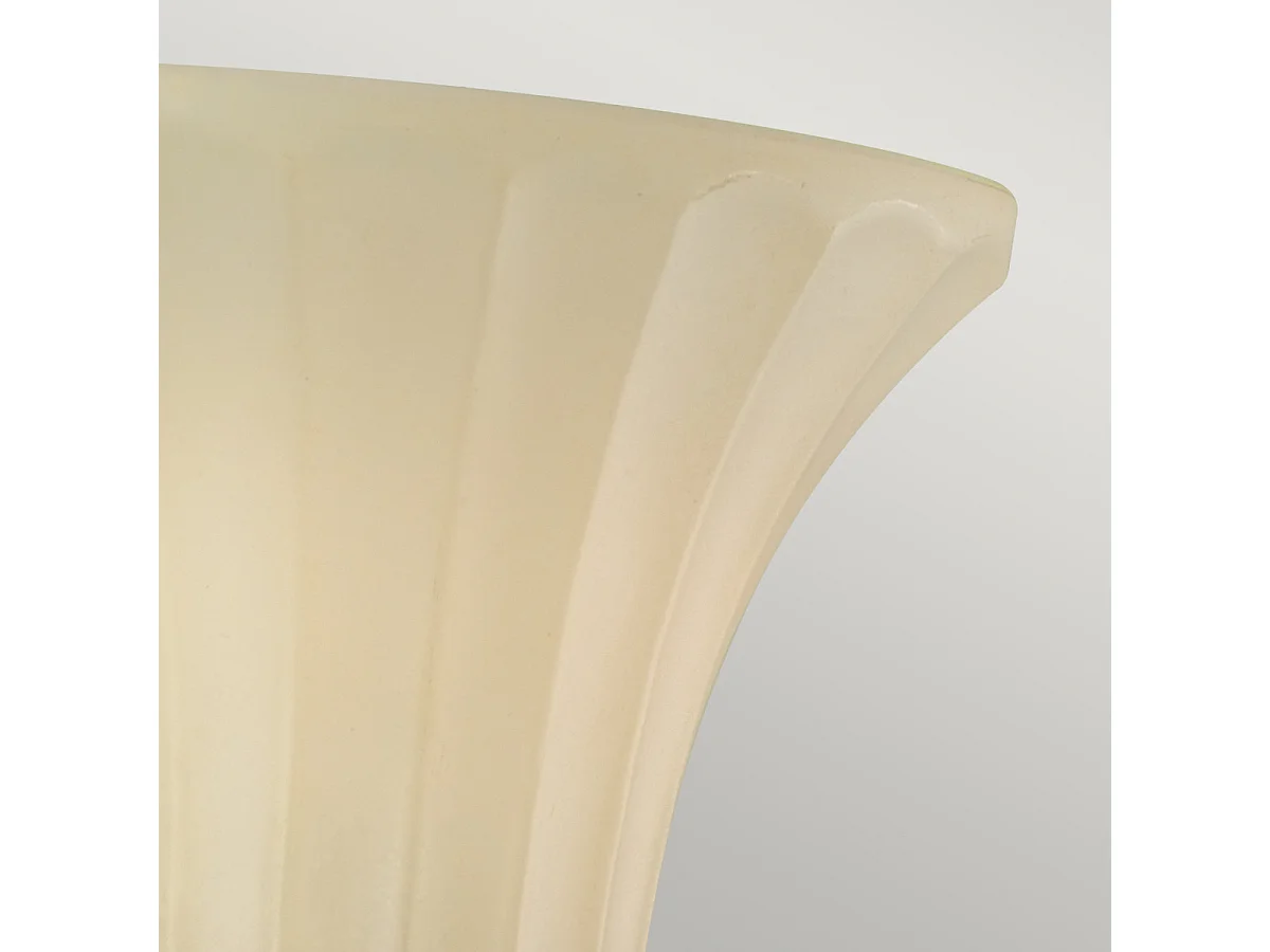 Elstead Drawing Room - 1 Licht Wand Licht Walnuss Glasschirm, E27