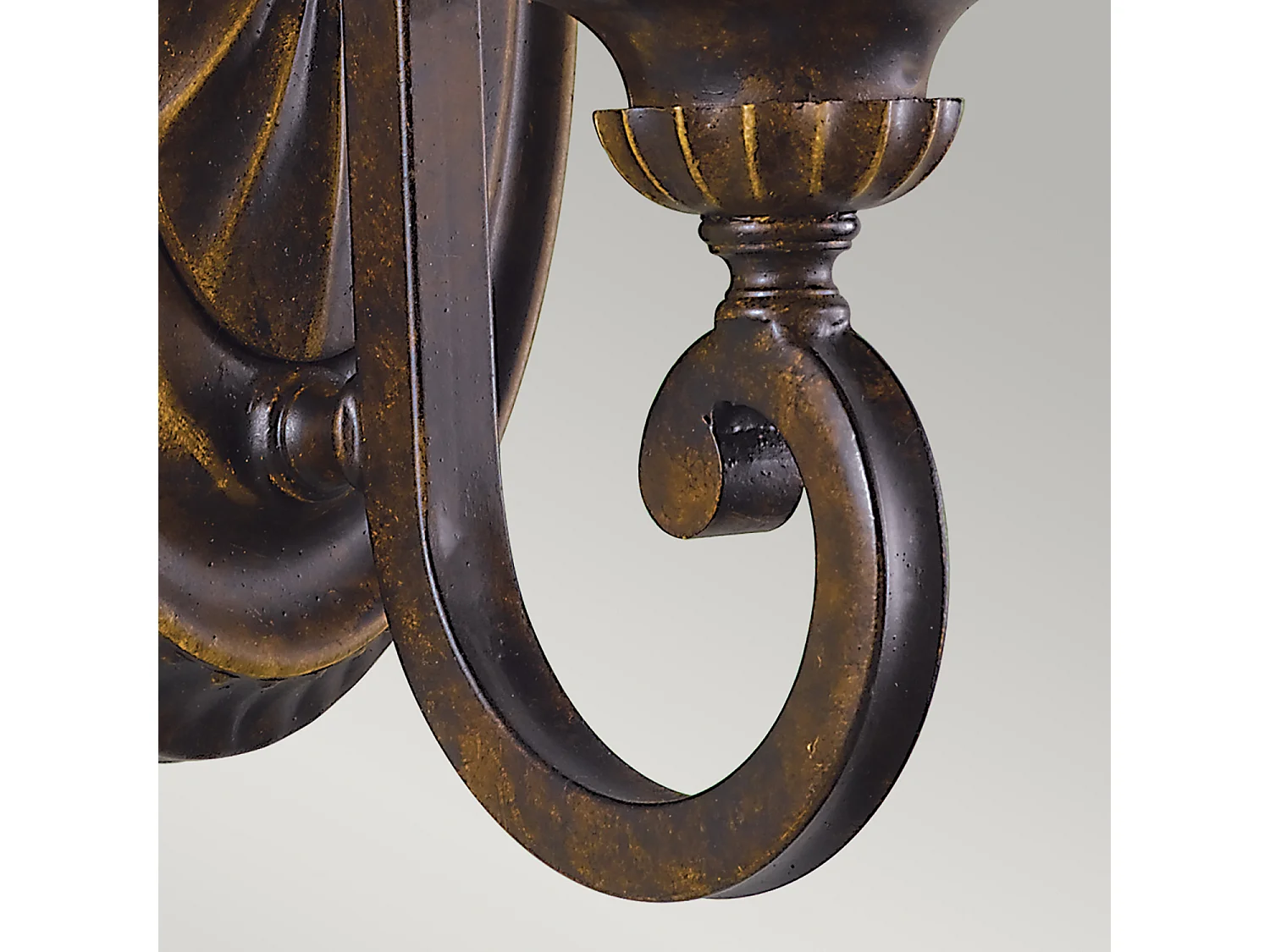 Elstead Drawing Room - 1 Licht Wand Licht Walnuss Glasschirm, E27