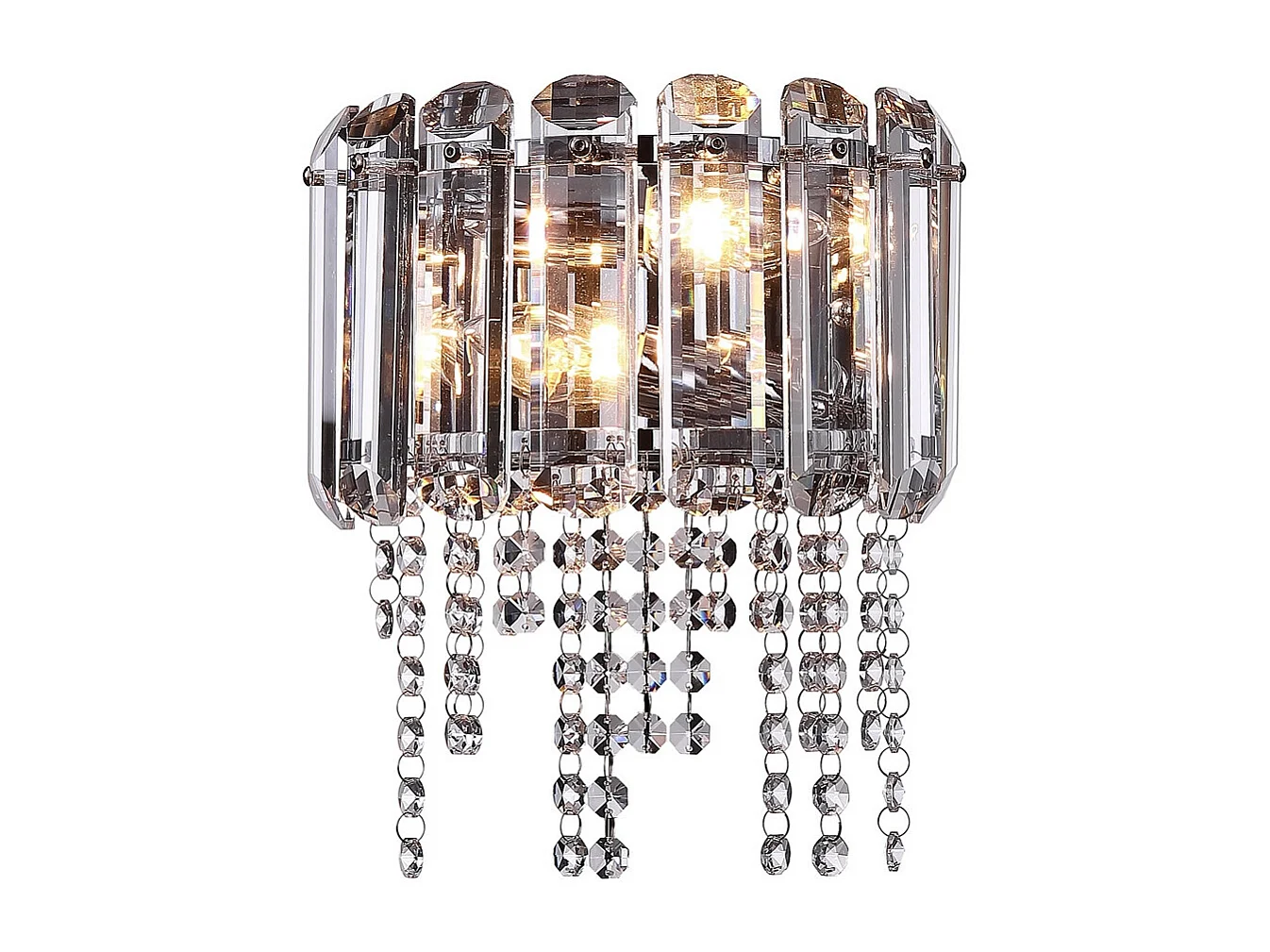 Maytoni Hail Lampada da parete neoclassica in vetro e cristallo cromata