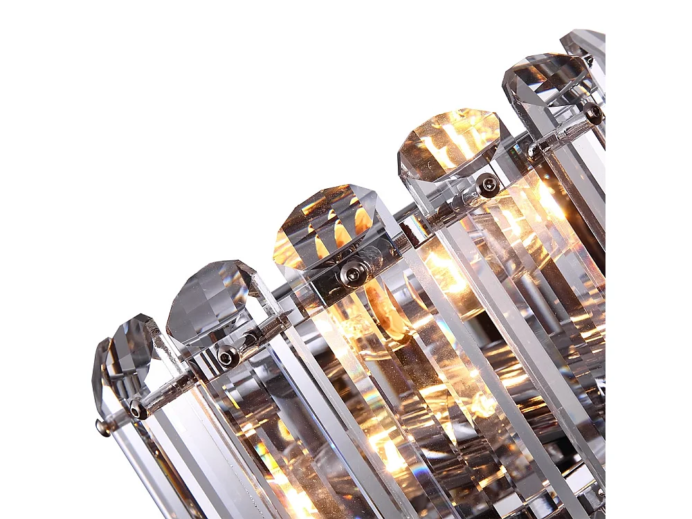 Maytoni Hail Lampada da parete neoclassica in vetro e cristallo cromata