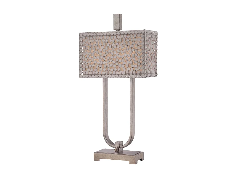 Elstead Confetti - 2 leichte Tiffany Schreibtischlampe Old Silver, E27