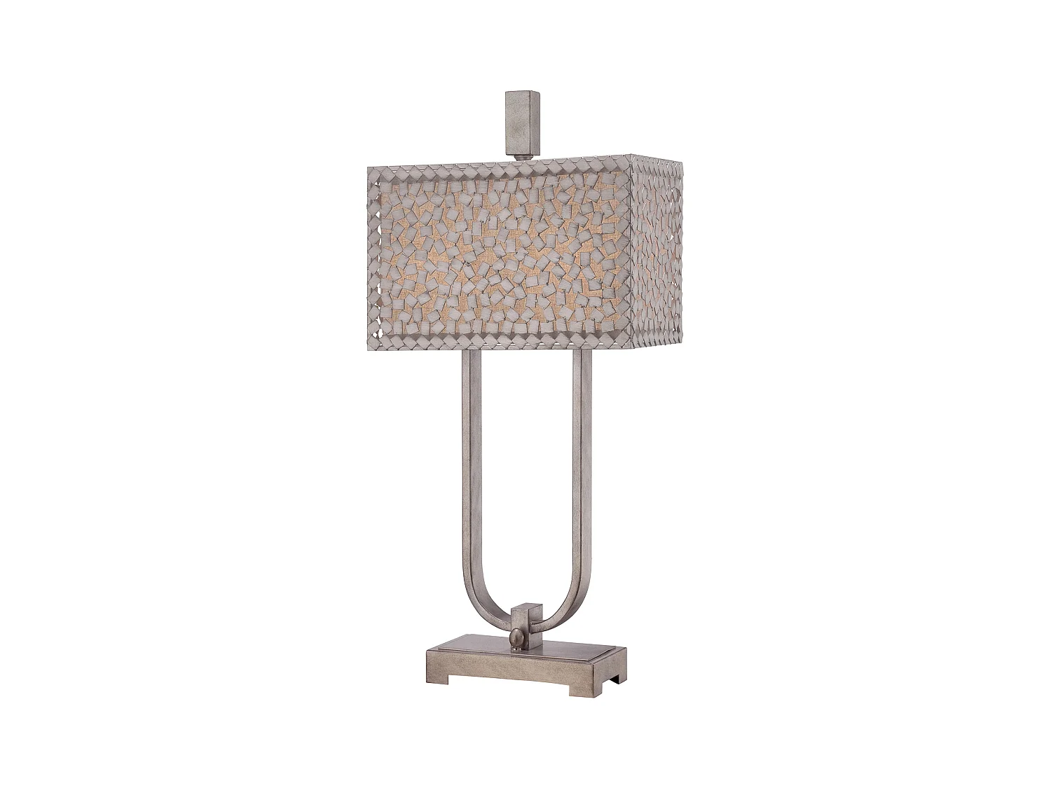 Elstead Confetti - 2 leichte Tiffany Schreibtischlampe Old Silver, E27