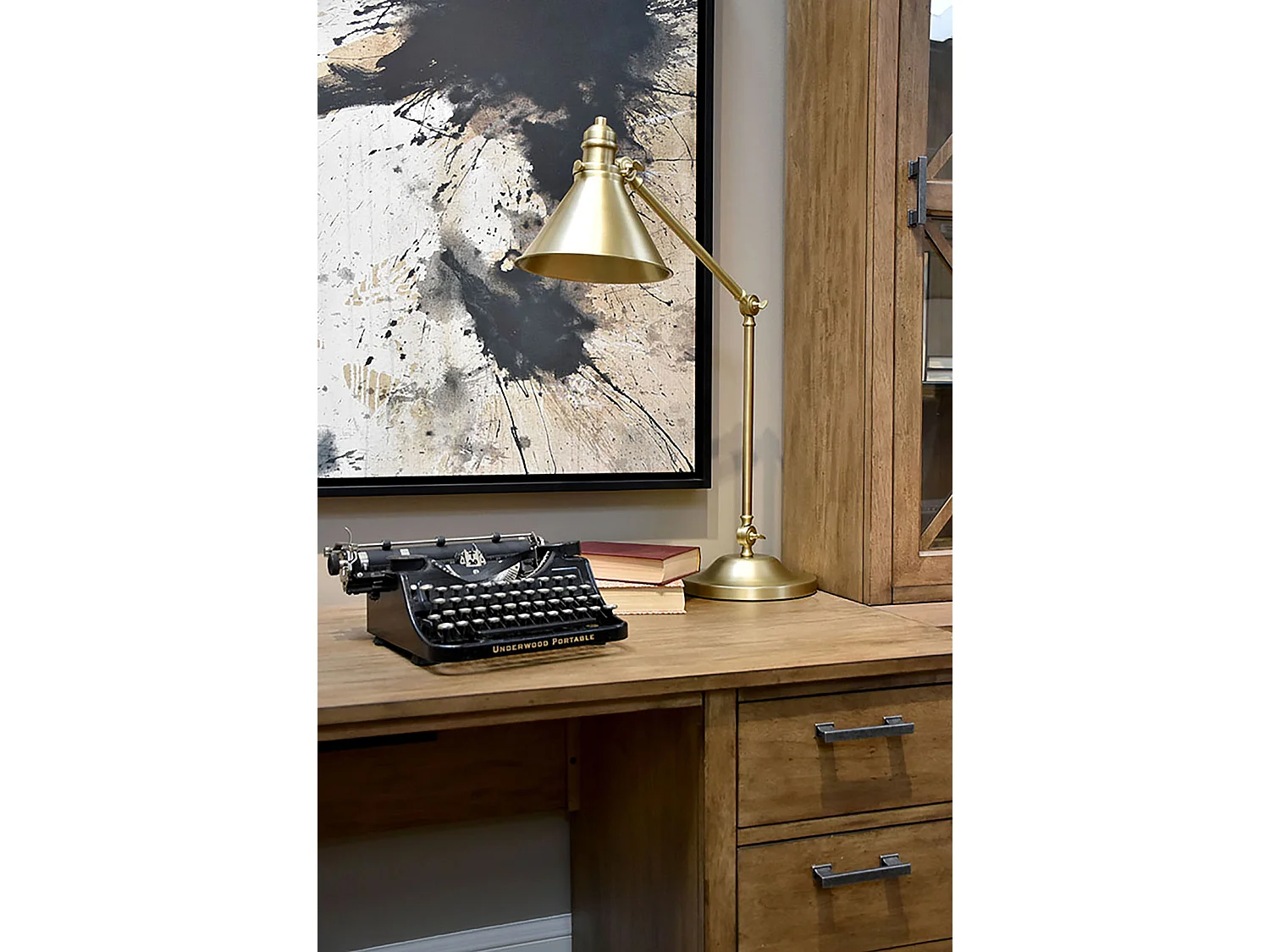 Elstead Provence 1 lampe de table lumineuse en laiton vieilli, E27