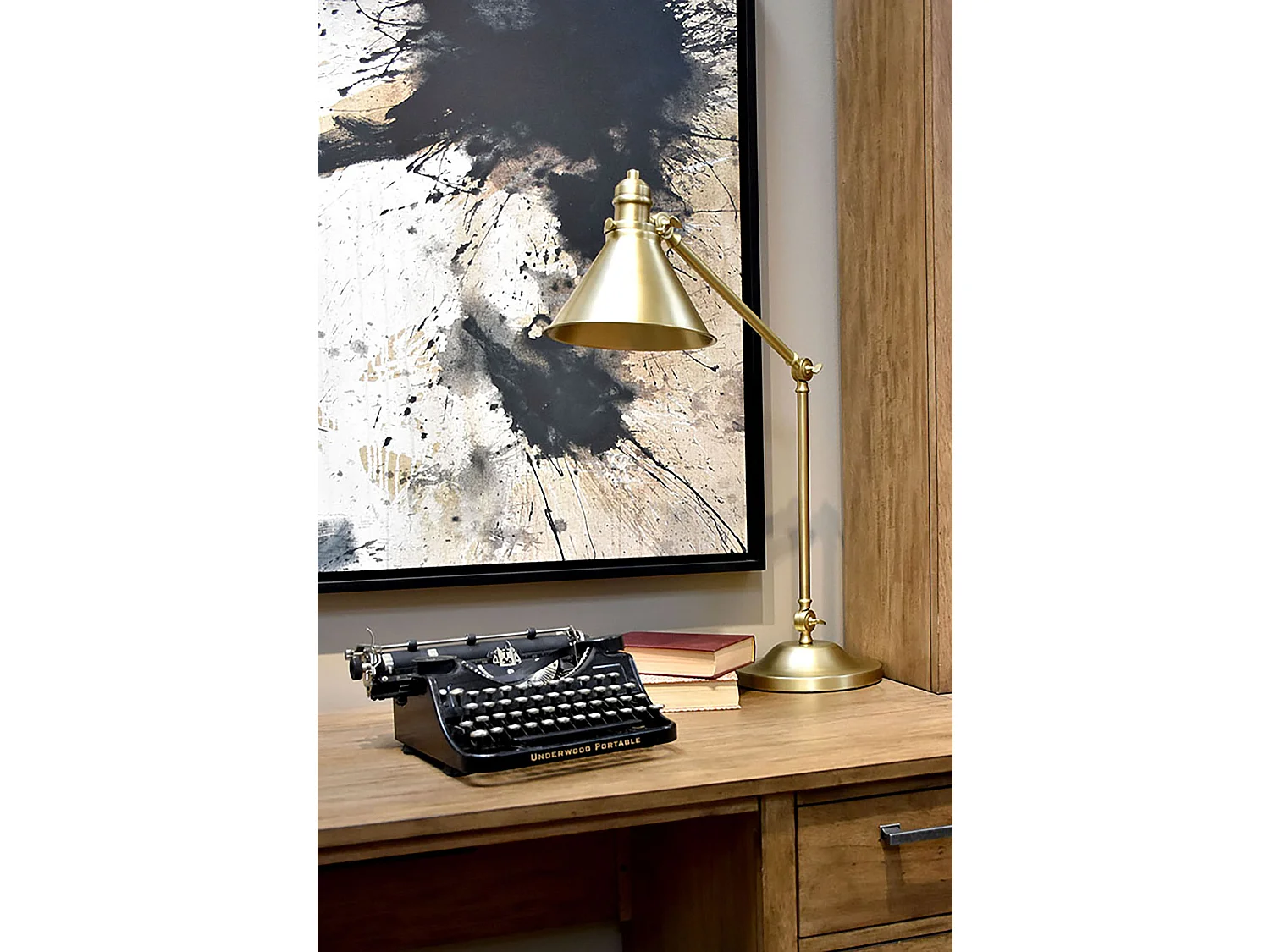 Elstead Provence 1 lampe de table lumineuse en laiton vieilli, E27