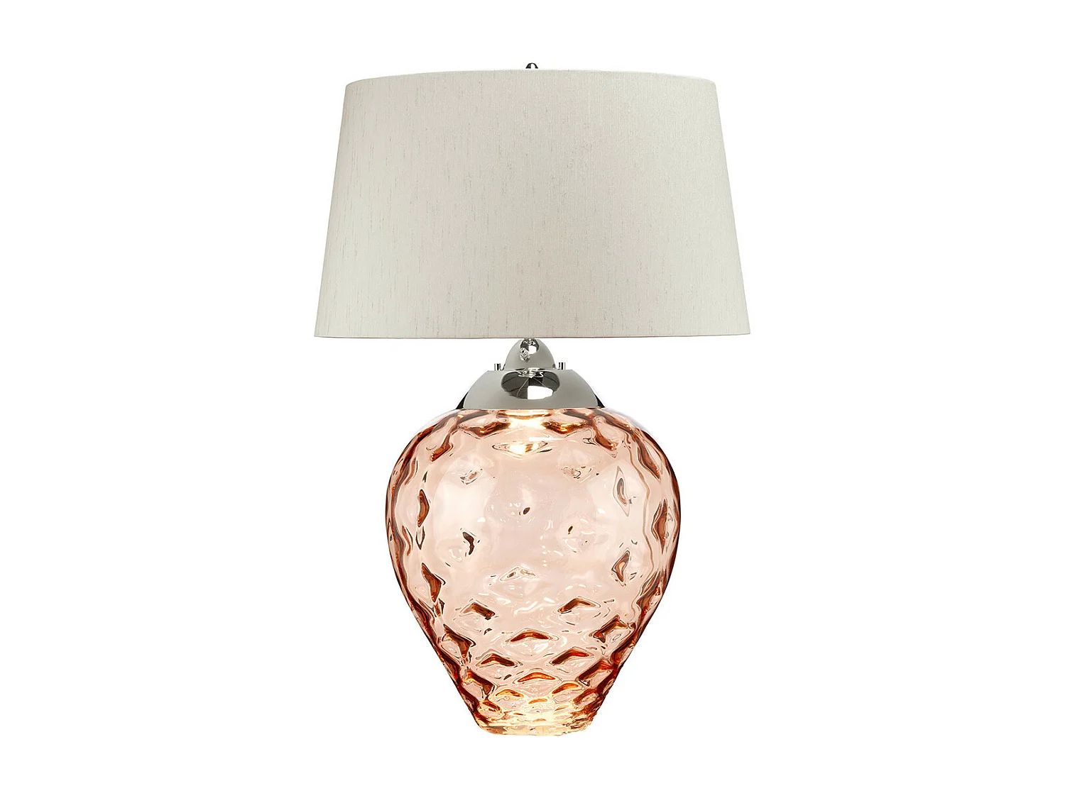 Samara Grande Lampe De Table Verre Teinté Saumon