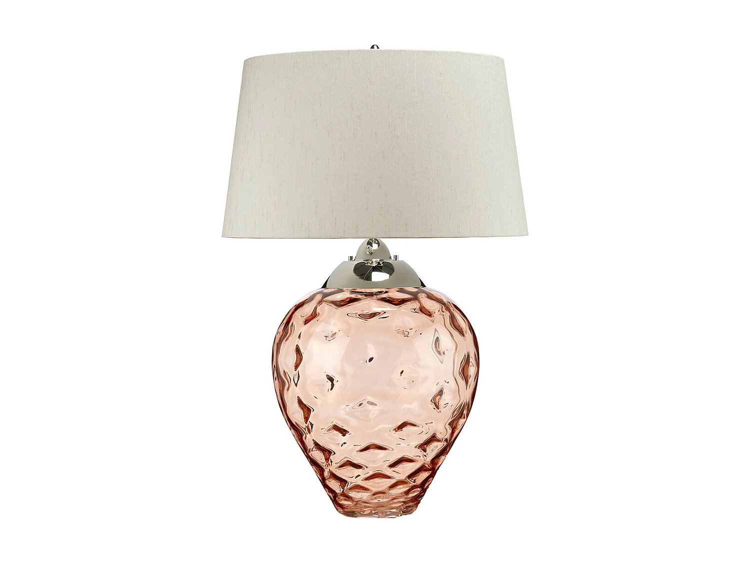 Samara Grande Lampe De Table Verre Teinté Saumon