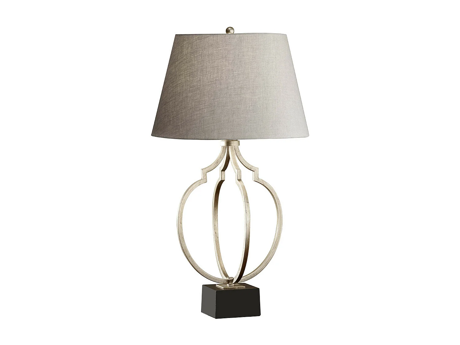 Elstead Grandeur 1 ljus Bordslampa Svart, Ebonized Silver Leaf, E27