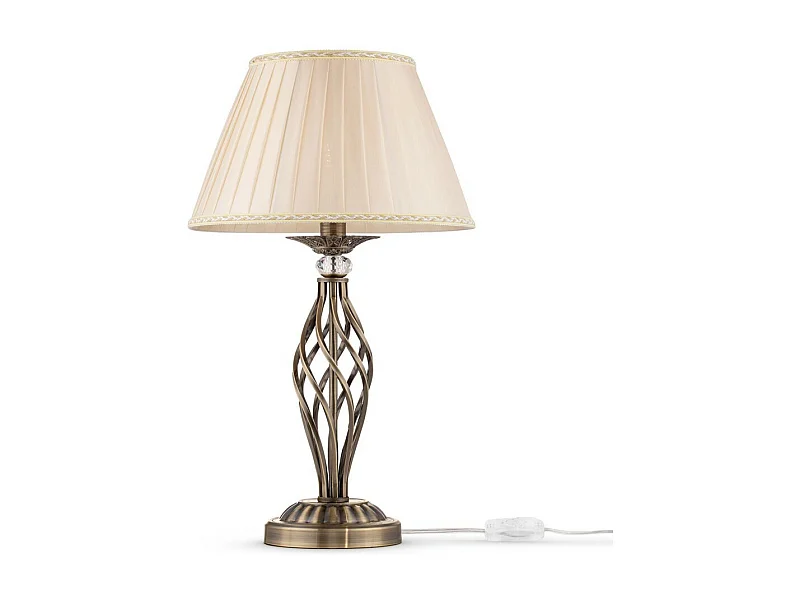 Grace Lámpara de Mesa Latón y Cristal, 1 Luz, E14