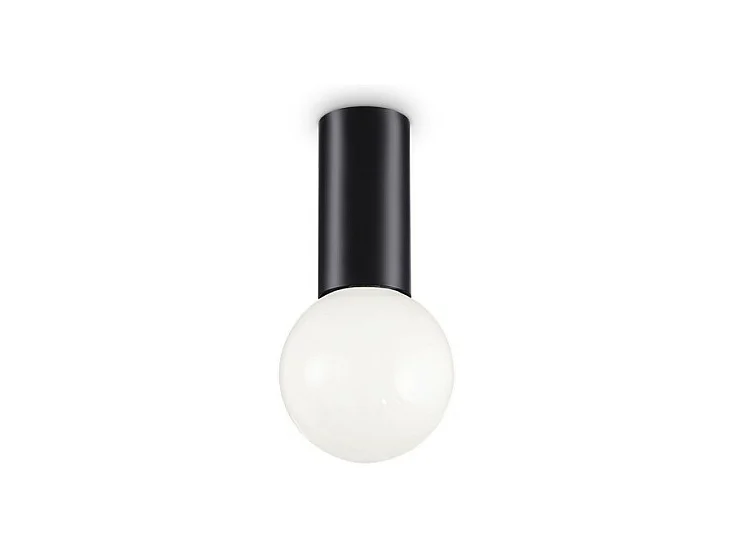 Ideal Lux PETIT - Plafoniera semi-filo da interno 1 luce nera, attacco E27