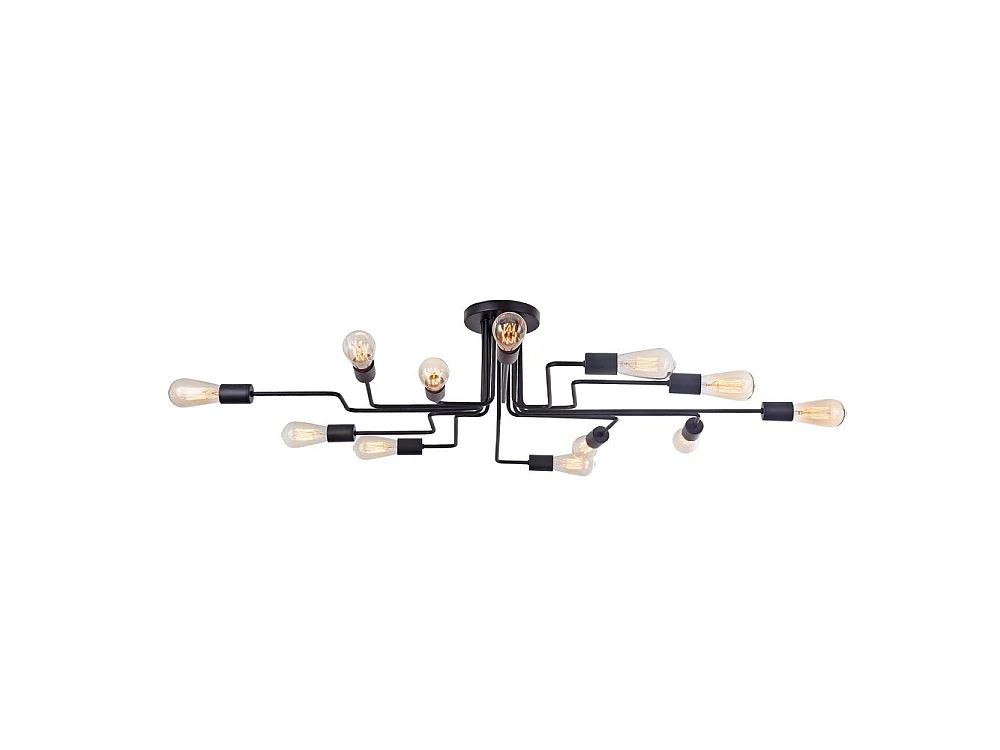 Gilbert Deckenleuchte Schwarz, 12 Licht, E27