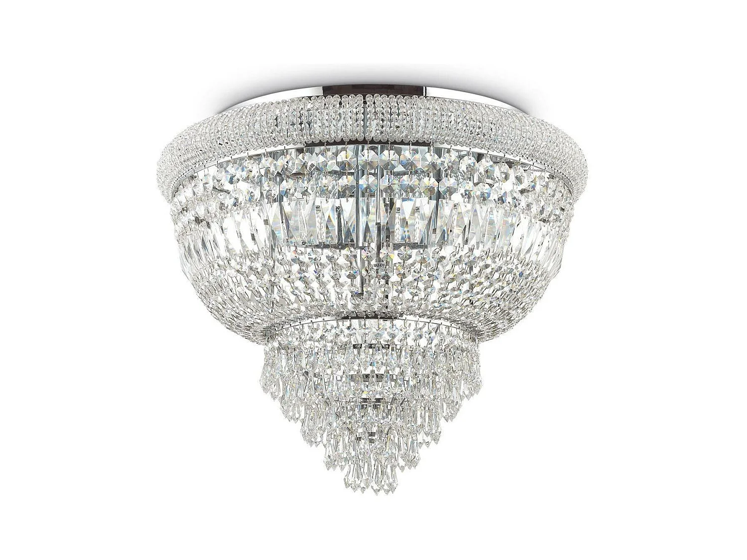 Ideal Lux Dubai - Lampadario a 6 luci a soffitto cromato, attacco E14