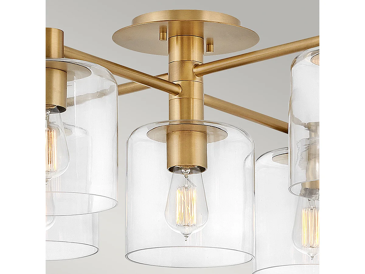 Elstead Hinkley Axel Multi Arm Semi Flush Taklampa Heritage Mässing