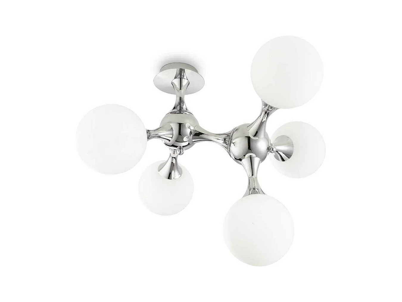Ideal Lux Nodi Bianco Plafonnier Molecular 5 Lumière Chrome, E14