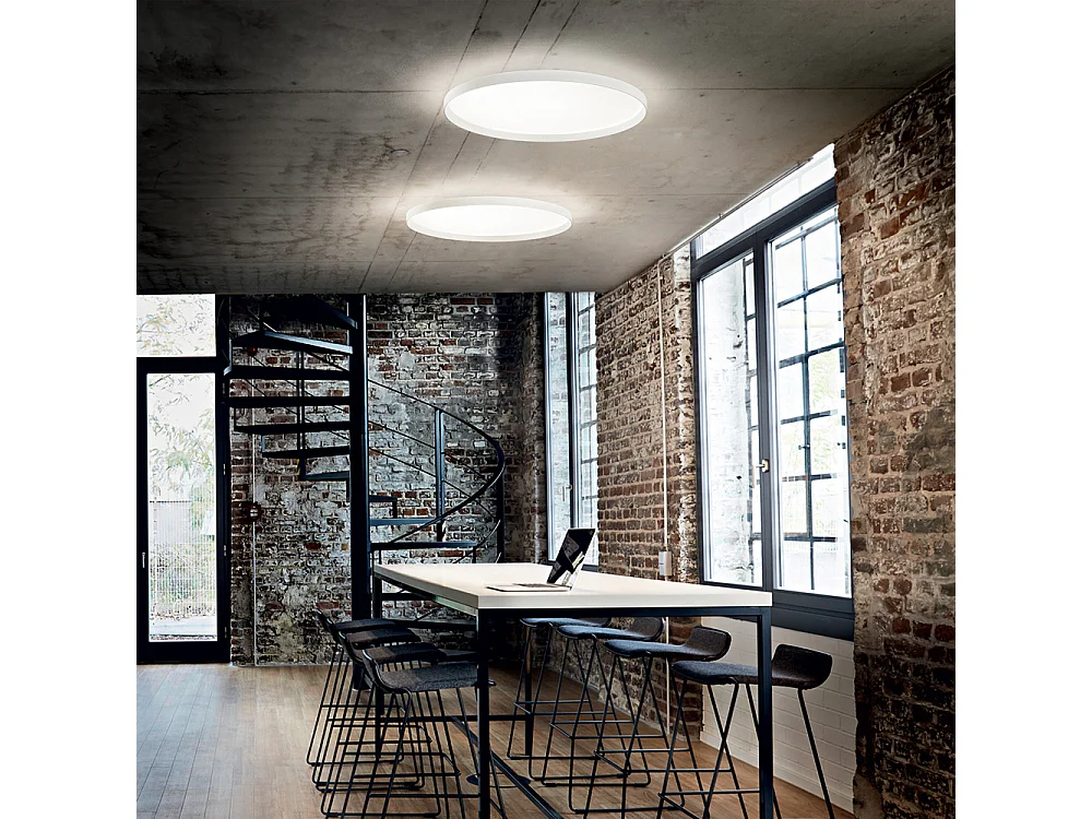 Décoratif Rond Simple Flush Blanc, 3000K