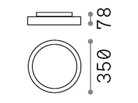 Decorativo Round Simple Flush White, 3000K