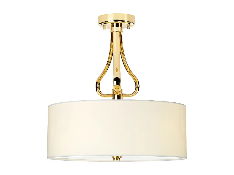 Elstead Falmouth - 3 Licht Semi Flush Badezimmer Deckenleuchte Gold IP44, G9