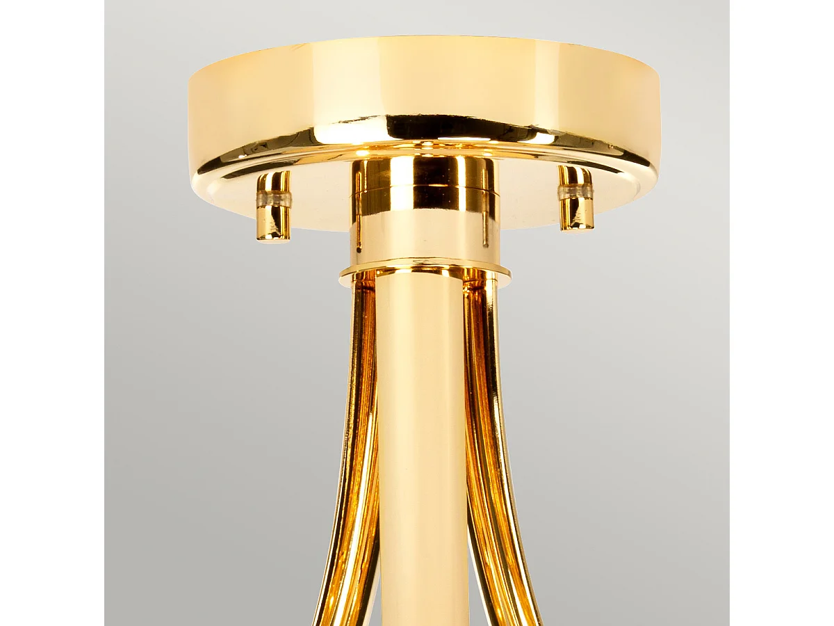 Elstead Falmouth - Plafoniera da bagno a 3 luci semi filo oro IP44, G9