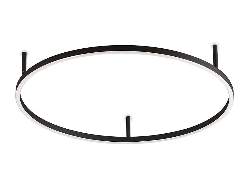 Ideal Lux ORACLE Anneau Led Intégré Semi Plafonnier Noir 70cm 3000K