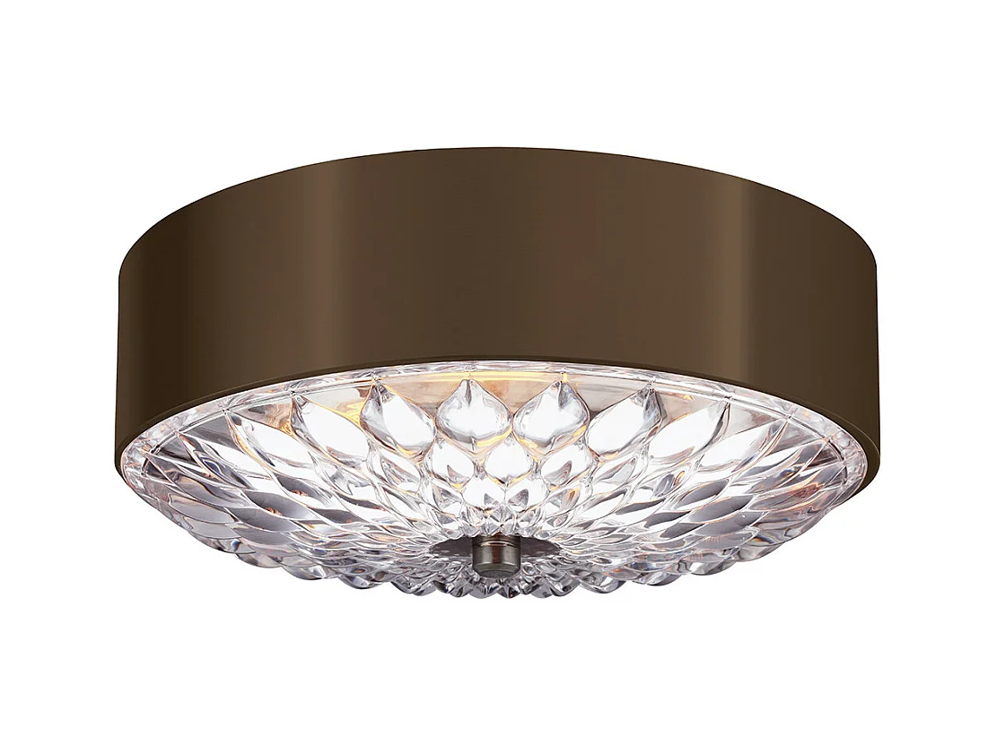 Elstead Botanic 3 ljus liten infälld taklampa mässing, E27
