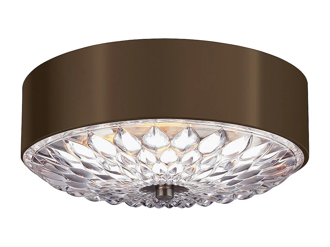 Elstead Botanic 3 ljus liten infälld taklampa mässing, E27