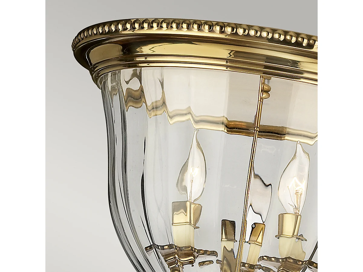 Elstead Cambridge 3 ljus infälld taklampa polerad mässing, E14